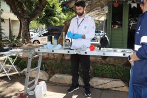 Cetesb realiza ação na Ceagesp para avaliar qualidade do ARLA 32 e conscientizar caminhoneiros sobre emissões veiculares