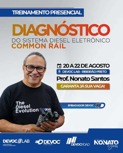 Sistema Diesel Eletrônico Common Rail será tema de treinamento da Devoc em Ribeirão Preto
