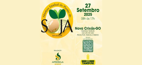 Goiás se prepara para safra de soja 2025/26 com expectativas positivas e evento oficial de abertura no Vale do Araguaia