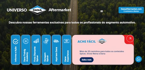 Dana integra Ache Fácil no Portal Universo Dana Aftermarket