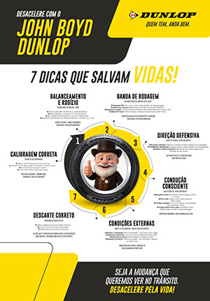 Dunlop Pneus reforça cuidados com a segurança na Semana Nacional do Trânsito