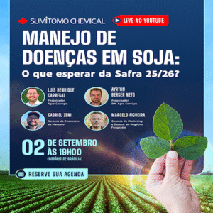 Sumitomo Chemical promove live sobre manejo de doenças em soja e desafios da safra 25/26