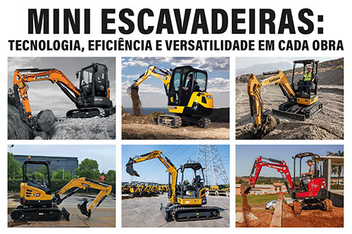 Mini escavadeiras: tecnologia, eficiência e versatilidade em cada obra