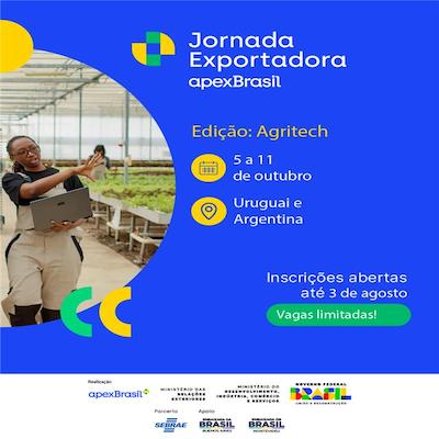 ApexBrasil promove Jornada Agritech no Uruguai e na Argentina com 16 empresas brasileiras de tecnologia para o agronegócio 