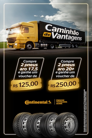 Continental lança promoção acumulativa no segmento de carga, com vale-presentes na compra de pares de pneus