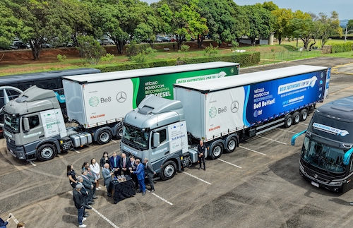 Mercedes-Benz e Be8 levam Rota Sustentável COP30 a Brasília em teste com biocombustível 100% em motores Euro 6