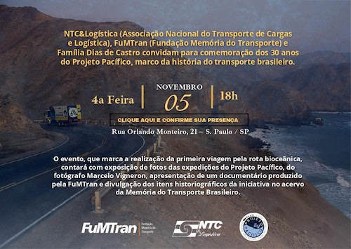  NTC&Logística, FuMTran e Família Dias de Castro comemoram 30 anos do Projeto Pacífico, marco do TRC nacional, com evento em São Paulo, SP