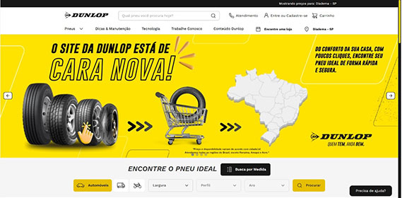 Dunlop Pneus impulsiona experiência do cliente com e-commerce inovador, marcando nova fase digital no Brasil