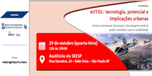 Inscrições abertas para seminário gratuito sobre o eVTOL, aeronave conhecida como "carro voador"