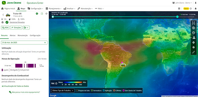 John Deere desenvolve soluções que reduzemos efeitos da cintilação em máquinas agrícolas