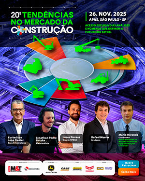 Tendências no Mercado da Construção apresentará informações inéditas do mercado de equipamentos em novembro