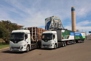 Bracell investe R$ 3,5 mi em projeto com caminhões elétricos de 74 t e marca avanço histórico na logística verde do setor