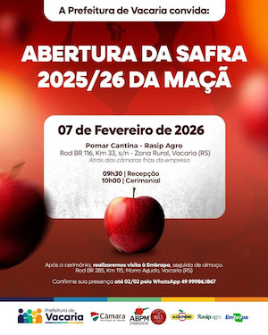 Safra da Maçã 2025/2026 abre oficialmente com expectativa de retorno aos patamares médios históricos e frutos de alta qualidade