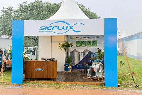 Sicflux apresenta tecnologia de secagem controlada de sementes durante a Feira Colheita do Arroz em Capão do Leão/RS