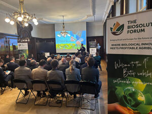 Empresas brasileiras e europeias trocam experiências sobre produção sustentável no I Fórum de Biosoluções, realizado pela Biotrop em Bruxelas