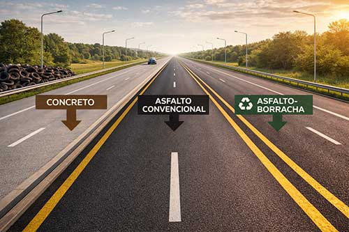 Avanço da pavimentação em concreto ameaça indústria de reciclagem de pneus