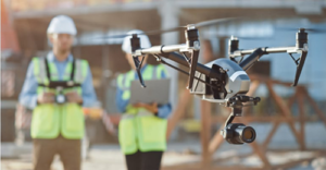Utilizando robôs e drones no canteiro de obras