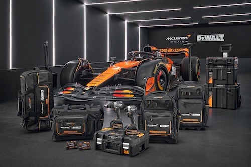Na FEICON 2026, DEWALT apresenta portfólio robusto e novidades em parceria com a McLaren Mastercard Formula 1 Team