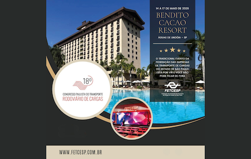 Congresso Paulista do Transporte Rodoviário de Cargas reunirá lideranças do setor em maio no interior de São Paulo