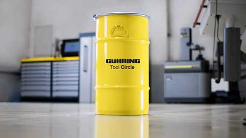 GÜHRING TOOL CIRCLE TRANSFORMA SUCATA DE METAL DURO EM VALOR PARA A INDÚSTRIA