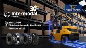 Trelleborg apresenta pneus XP1000 na Intermodal South America 2026 com foco em eficiência e alta performance operacional
