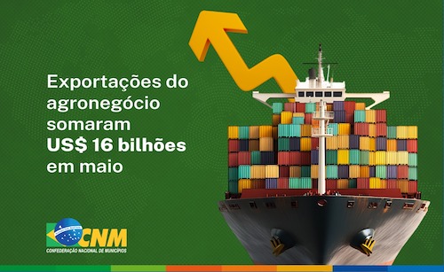 Exportações brasileiras do agronegócio representam 50,2% do total exportado pelo Brasil em maio