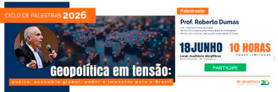 Abrafiltros promove palestra sobre geopolítica e impactos na economia brasileira