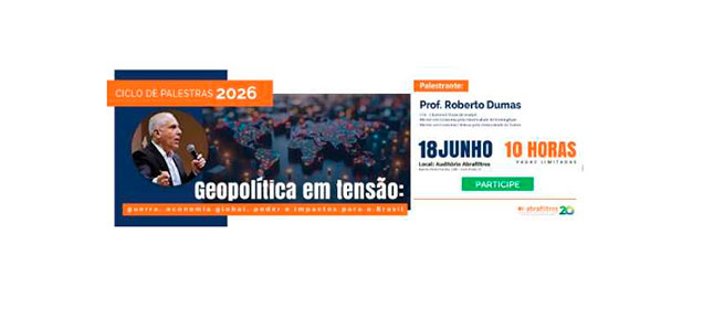 Abrafiltros promove palestra sobre geopolítica e impactos na economia brasileira