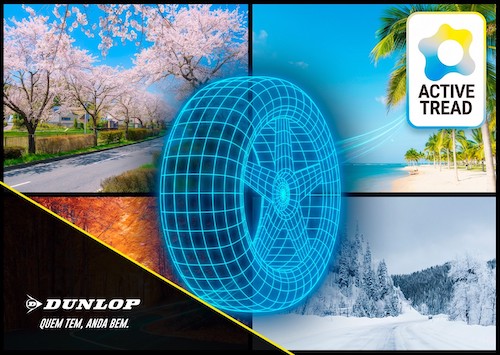 DUNLOP ACTIVE TREAD: a tecnologia que faz o pneu "sentir" chuva, frio e calor para mais segurança