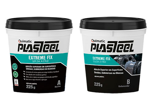 Quimatic apresenta na Exposibram 2026 o Plasteel Extreme Fix, solda a frio para reparos em superfícies úmidas, submersas e oleosas