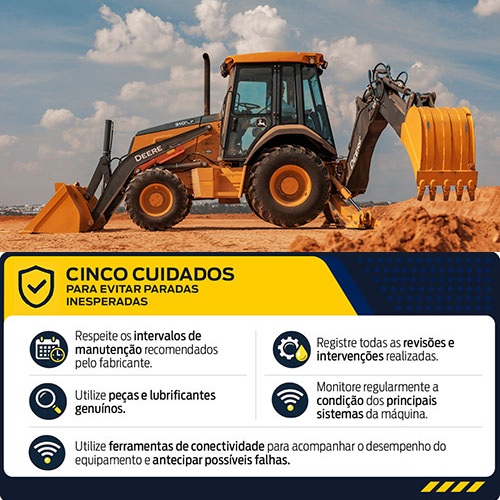 Manutenção preventiva ajuda a reduzir paradas e aumentar a produtividade nas obras