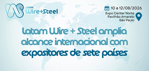 A poucos dias de abrir as portas, a Latam Wire + Steel confirma sua vocação internacional ao reunir expositores de sete países. Fabricantes e fornecedores do Brasil, China, Escócia, Estados Unidos, Índia, México e Noruega estão entre as empresas participantes da feira, ampliando a diversidade de soluções, equipamentos e tecnologias disponíveis aos visitantes e reforçando o caráter internacional do evento. Para a indústria, essa diversidade representa acesso a diferentes experiências, processos produtivos e modelos de negócio desenvolvidos em mercados com distintos níveis de maturidade tecnológica. O contato direto entre empresas, fornecedores e compradores favorece a geração de parcerias, o intercâmbio de conhecimento e a identificação de oportunidades comerciais, aproximando o mercado brasileiro das principais tendências globais do setor. “Queremos que o visitante encontre, em um único ambiente, soluções desenvolvidas em diferentes mercados e tenha a oportunidade de conversar diretamente com empresas que contribuem para a evolução da indústria em escala global”, fala o diretor do evento, Marcelo Lopes. Realizada de 10 a 12 de agosto, simultaneamente à Welding Show, no Expo Center Norte, em São Paulo, a Latam Wire + Steel reunirá empresas dos segmentos de arames, fios, cabos, tubos, perfis, chapas, aços planos e longos, além de máquinas, equipamentos, tecnologias e serviços industriais. A programação também contará com palestras, demonstrações técnicas, a primeira Escola Móvel de Soldagem de dois andares do SENAI-SP, o Campeonato de Soldagem SENAI-SP by Belgo Arames e o III Fórum Brasileiro de Solda e Corte. Voltada exclusivamente ao público profissional (B2B), a visitação é gratuita mediante credenciamento.
