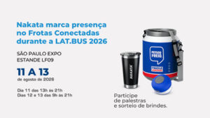 Nakata participa do Frotas Conectadas 2026 durante a LAT.BUS com palestra técnica e exposição de produtos