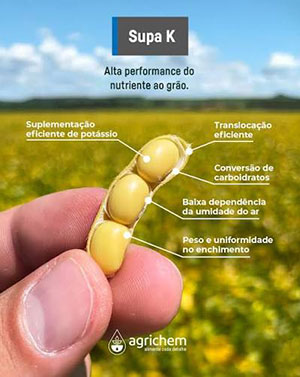 Supa K potencializa enchimento de grãos e aumenta produtividade em lavouras de soja