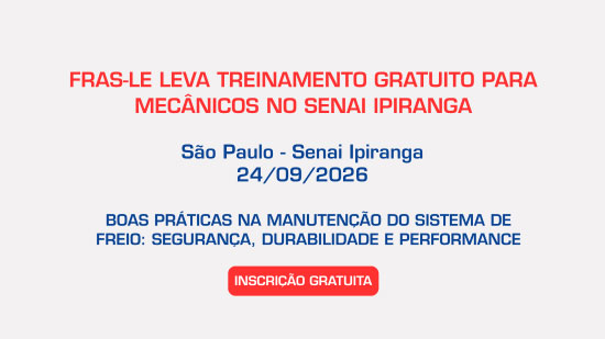 Fras-le promove palestra técnica gratuita sobre boas práticas na manutenção do sistema de freio no Senai Ipiranga, em São Paulo