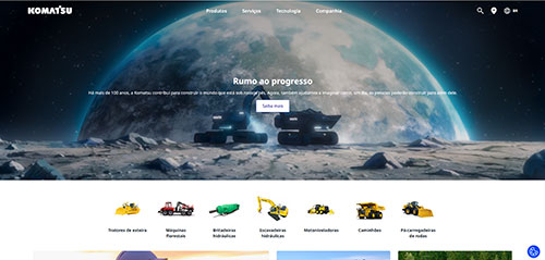 Komatsu Brasil lança novo site e integra soluções em uma única plataforma digital