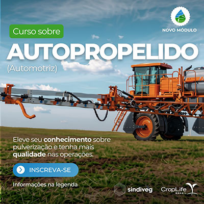 Sindiveg amplia capacitação sobre tecnologia de aplicação com novo curso sobre pulverizadores autopropelidos